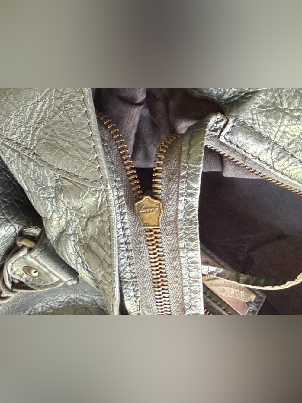 BALENCIAGA CITY BAG GRAY ANTHRACITE GREY W/MIRROR S/S 2014 - Picture 6 of 11